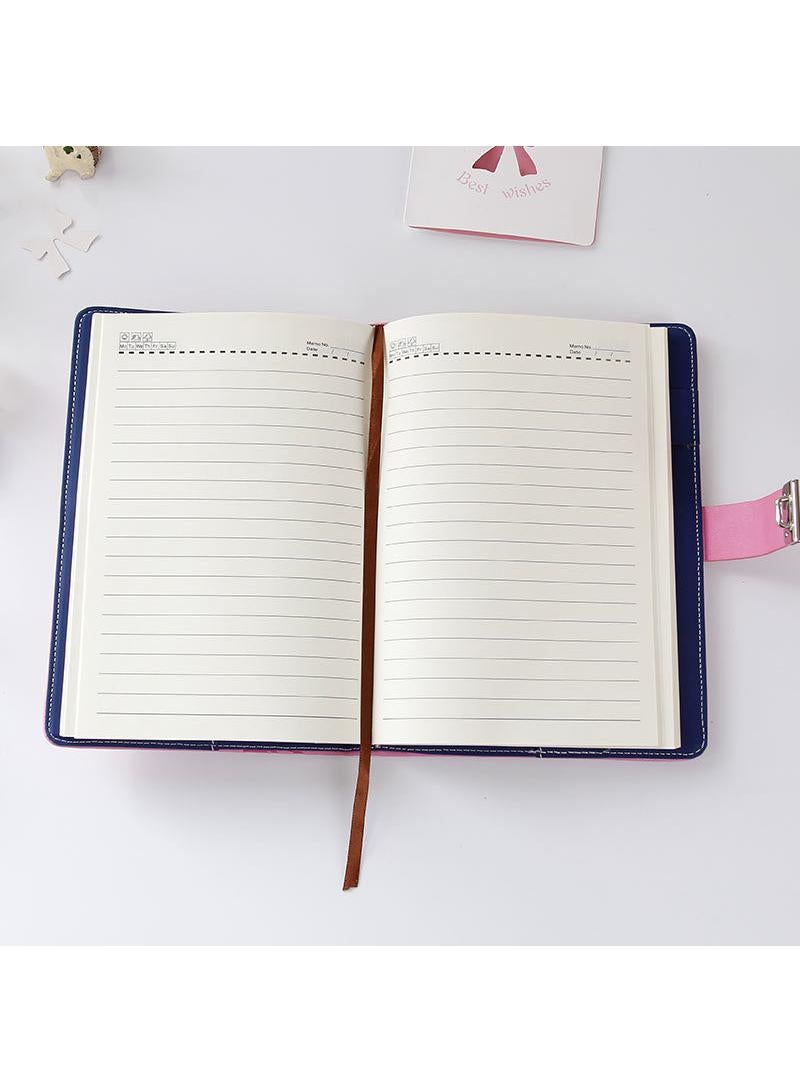 Generic Color Locks Notebook Stationery Password Book Female Student Diary Book Business Office Notepad  - Image 3