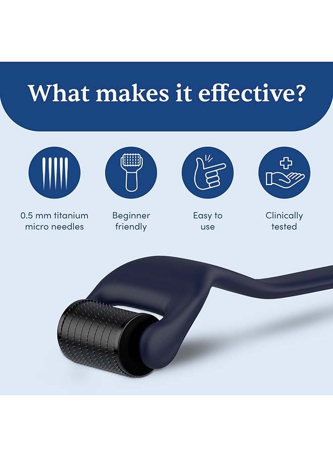 Advance Beard Derma Roller For Men | 540 Micro 0.5Mm Titanium Alloy Needles Safe, Easy And Effective To Use