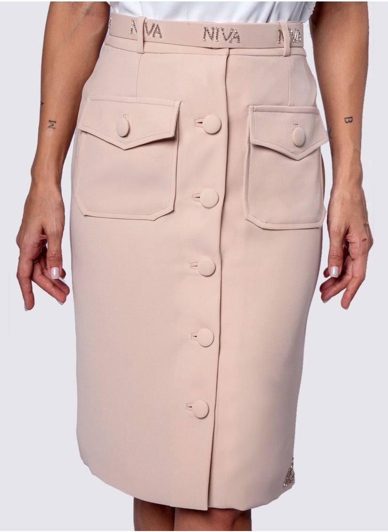 NIVA FASHION HOUSE Front Placket Skirt  - Image 3