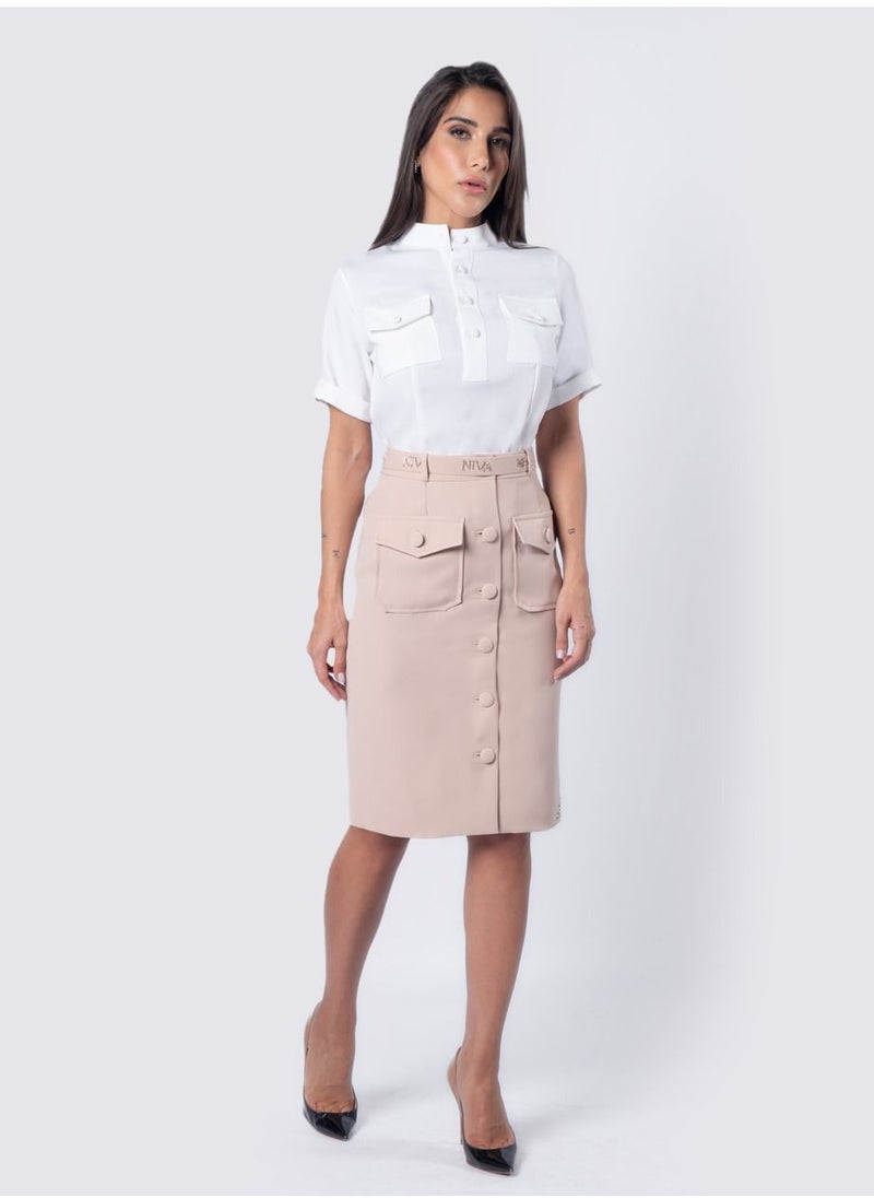 NIVA FASHION HOUSE Front Placket Skirt  - Image 2