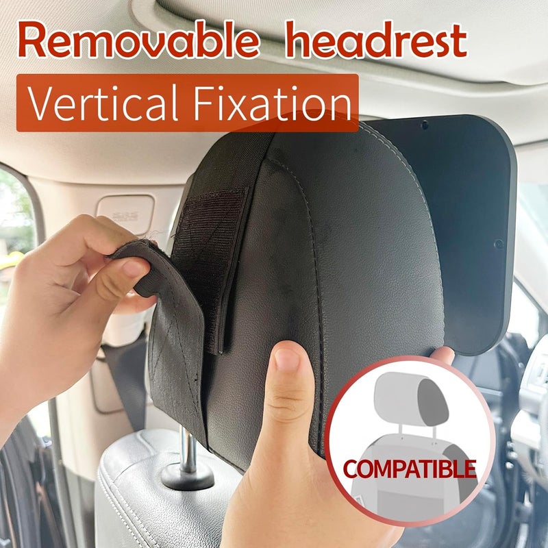 Funbliss Baby Car Mirror for Fixed Headrest Compatible with Tesla Car Mirror for Baby and Other Models 360 Rotation Clear  Wide View Easy Install with NonSlip Elastic Fixing - Image 3
