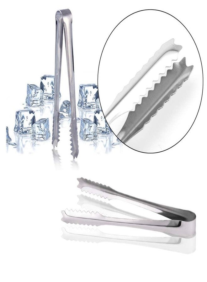 Clarmonde 20 Pieces, 6 Inches Mini Stainless Steel Tongs for Serving Snacks, Sugar and Ice, Suitable for Tea, Coffee, Bar and Kitchen - Image 3