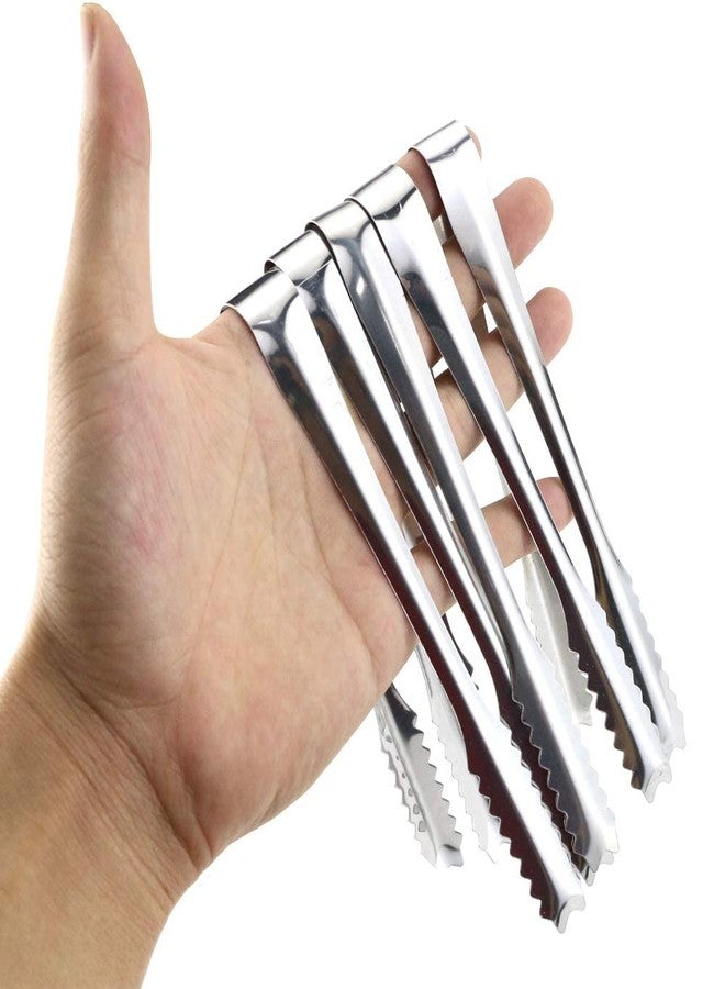 Clarmonde 20 Pieces, 6 Inches Mini Stainless Steel Tongs for Serving Snacks, Sugar and Ice, Suitable for Tea, Coffee, Bar and Kitchen - Image 4