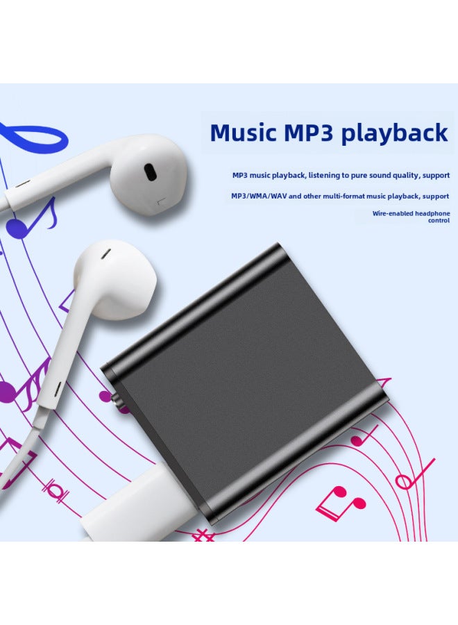 Student-specific Small Voice Recorder Mp3 Player Voice-controlled Recording To Text HD Noise Reduction Portable Recorder-Color:English Version-Capacity:16GB