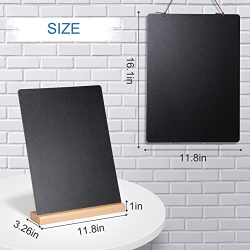 SUTINE 11.7x16.5 Inch Tabletop Chalkboard with Wood Base, Menu Chalkboard Stand, Message Board, Bar and Special Event Decorations, Hanging Double-Sided Chalkboard Sign for DIY Home Decoration，Beech - Image 4
