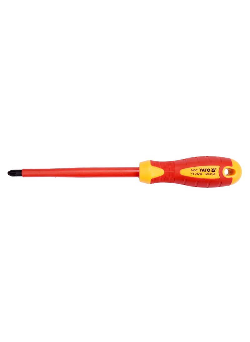 YATO Insulated Pozidrive Screwdriver PZ3x150mm