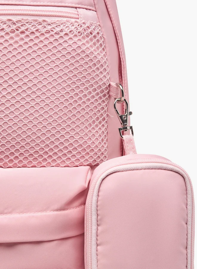 Kappa Girls Logo Print School Backpack and Pencil Pouch Set - 45x34x14 cm