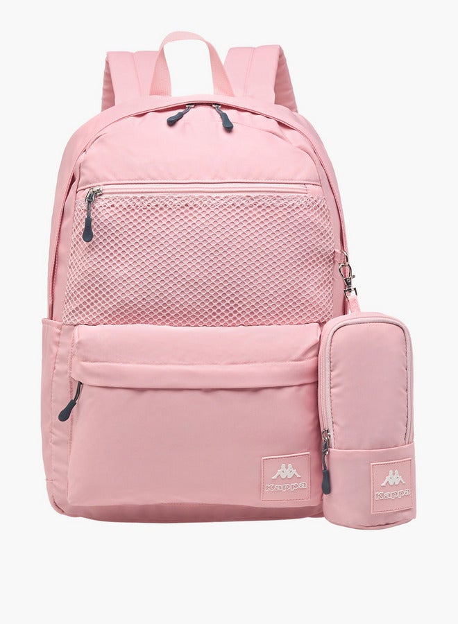 Kappa Girls Logo Print School Backpack and Pencil Pouch Set - 45x34x14 cm - Image 1