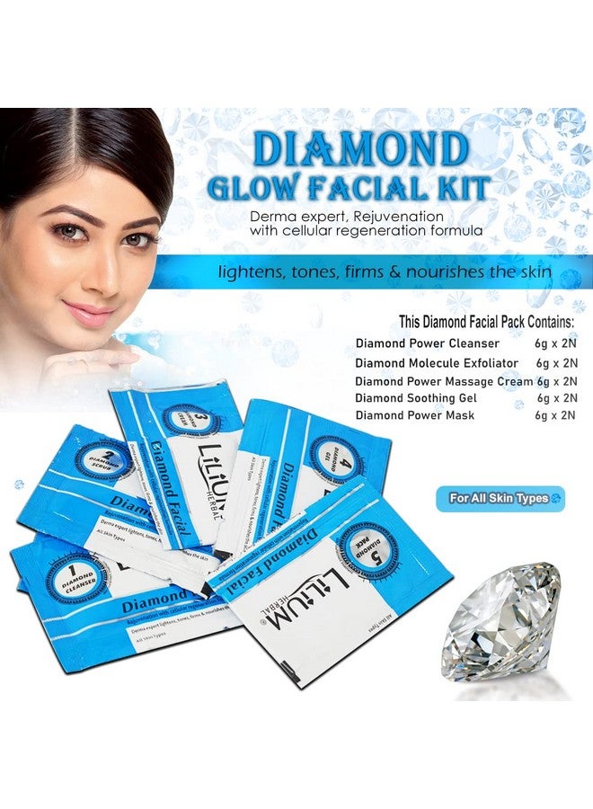 Lilium Fruit & Diamond Facial Kit Pack of 2 For Luminous, Glowing Complexion & Nourishes The Skin, 60g - Image 2