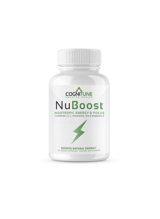CogniTune - Energy & Focus Supplement - Caffeine L-Theanine, Vitamin B12, Rhodiola + BioPerine for Absorption, No Crash, Jitter Free 100mg Caffeine Pills, Clean Nootropic Brain Booster - Image 1