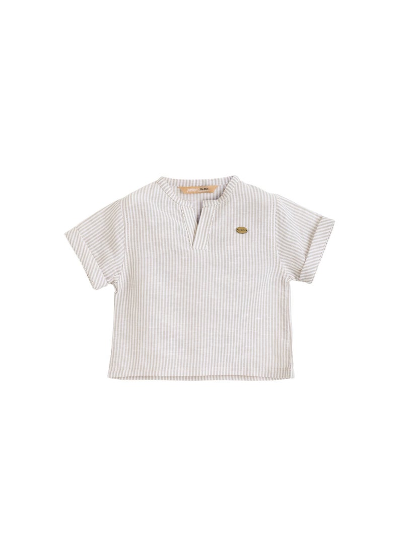 Junior Baby Boys V-Neck Shirt - Image 1