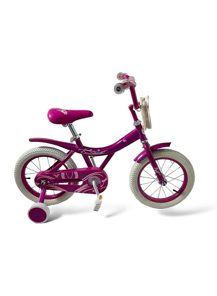 AL BADER Freestyle Kids Bike 16 Inch Bicycle for Girls Ages 7-10 Years, Pink Color, With Trainig Wheels, White Air Tires, With Small Bag, Hand & Foot Brakes. - Image 5