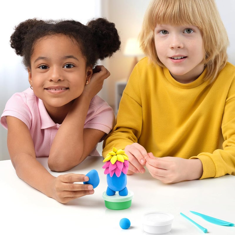 HEY CLAY - Monsters Set-Colourful Modeling Kids-Air Dry Clay Kit 15 cans and Sculpting Tools with Fun Interactive Instructions App, Multicoloured - Image 5