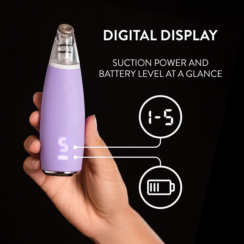 Microderm GLO GEM Diamond Microdermabrasion and Suction Tool - Blackhead Remover Pore Vacuum Advanced Facial Treatment Machine - Anti Aging Wrinkle Care for Collagen Production & Acne Scars (Purple) - Image 2