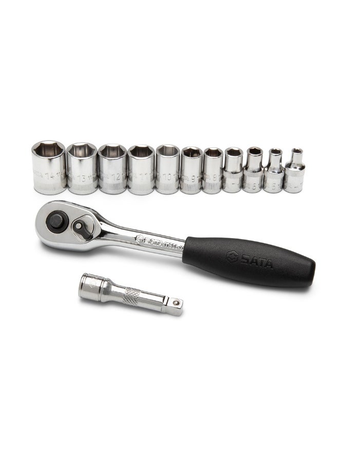 Sata SATA ST09521G 13-Piece 1/4" Drive 6 Point Metric Socket Set  - Image 2