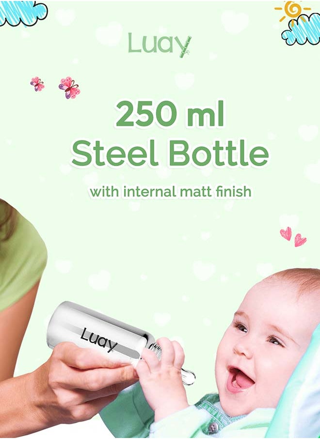 LUAY Premium Gift Box Set with The Baby Romper, Baby Feeding Bottle and Teddy Bear Best Hamper for Babies  - Image 4