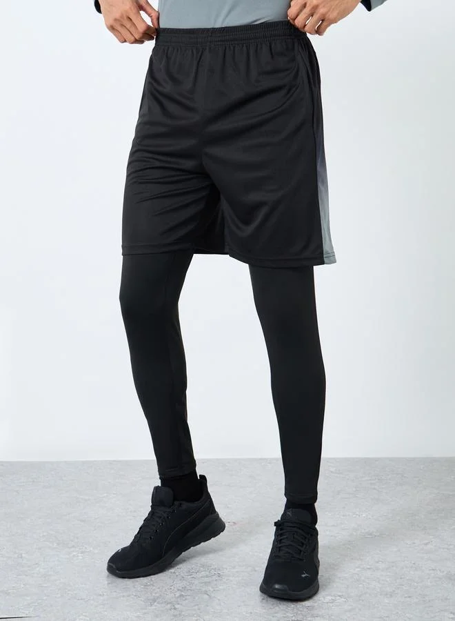 ستايلي Styli Pack of 3 - Reflective Print T-Shirt, Shorts and Track Pants