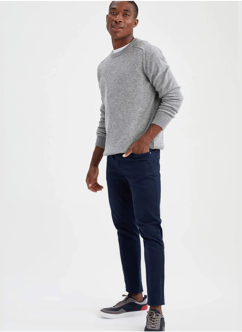 DeFacto Slim Fit Crew Neck Long Sleeve Knit Jumper