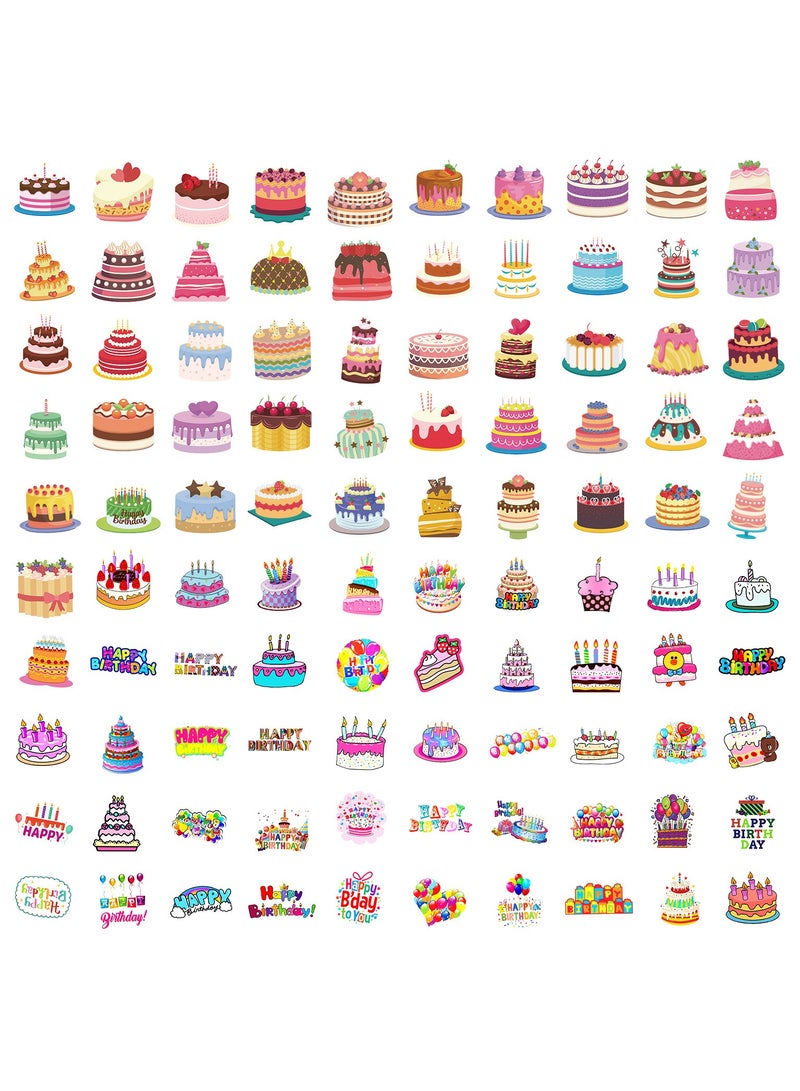 100 قطعة من ملصقات عيد الميلاد السعيدة من الفينيل المقاومة للماء لزجاجة المياه والكمبيوتر المحمول ولوح التزلج والأمتعة والجيتار والدراجات النارية وحفلات أعياد الميلاد هدية للمراهقين والبالغين والأطفال - Image 2