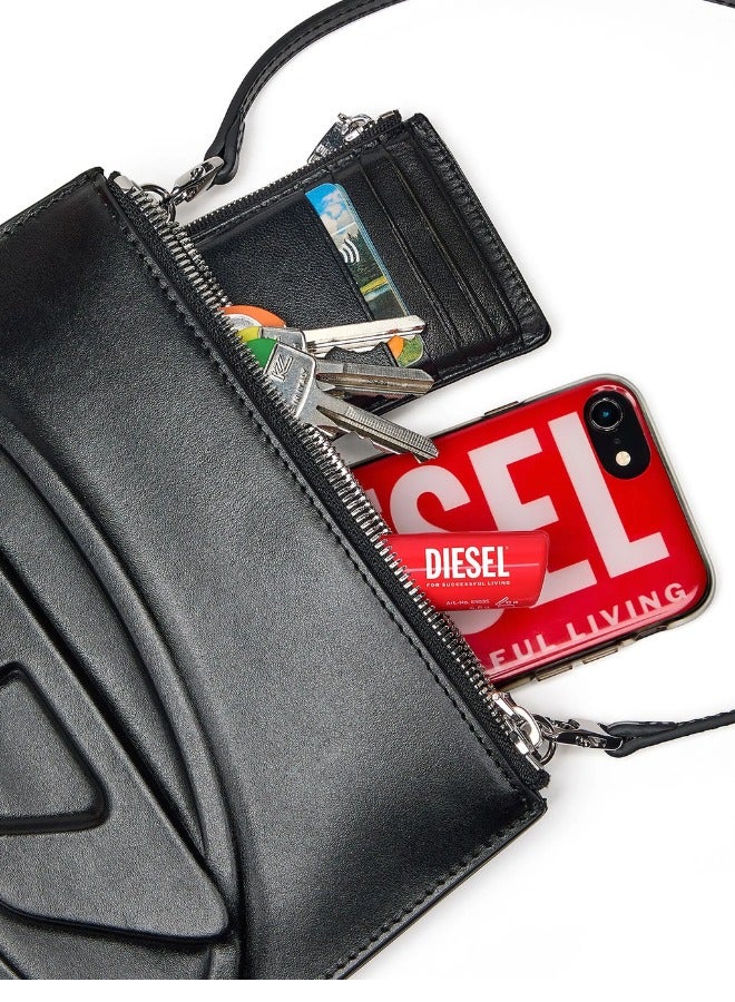 DIESEL Elegant Black Shoulder Bag for Women - Compact 20cm Designer Handbag with Modern Metal Detail - Image 5