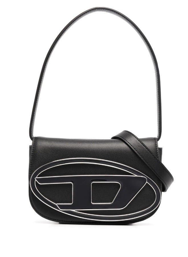 DIESEL Elegant Black Shoulder Bag for Women - Compact 20cm Designer Handbag with Modern Metal Detail - Image 1