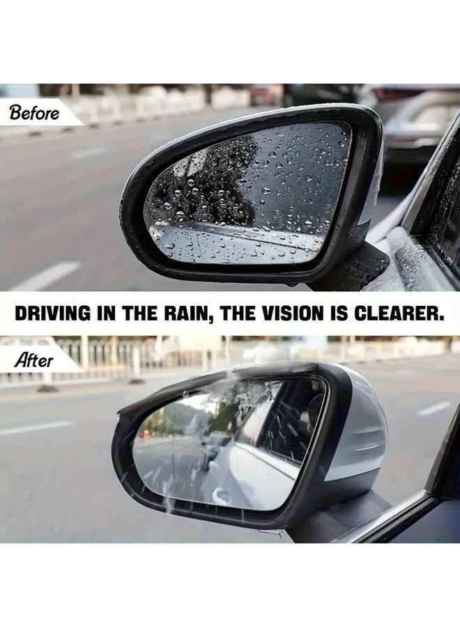 Black Frame Anti Rain Mirror Covers Enhanced Visibility Easy Install For Most Cars - Image 5