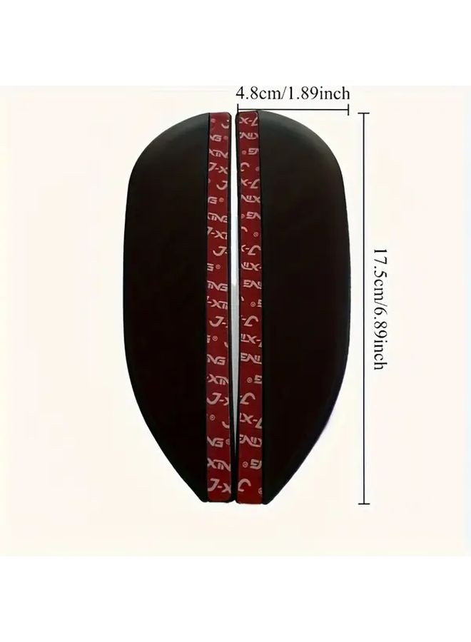 Black Frame Anti Rain Mirror Covers Enhanced Visibility Easy Install For Most Cars - Image 2
