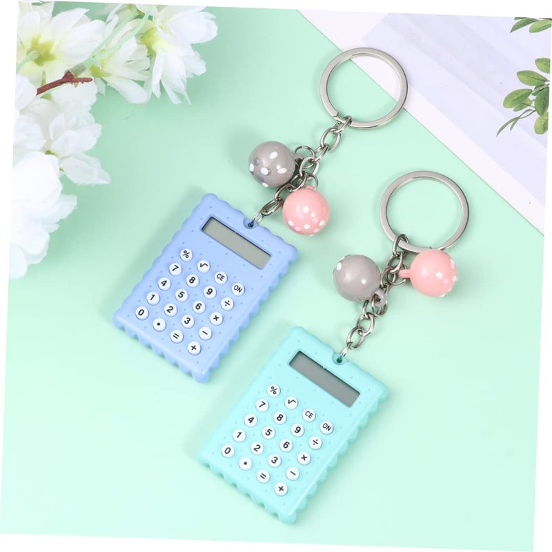 Mini Calculator Keychain 2 Pack Portable School Supplies Fun Learning for Kids - Image 4