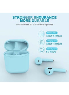 Generic True Wireless Earbuds Inpods 12 TWS Bluetooth Binaural In-Ear Headphones with Charging Case Blue  - Image 4