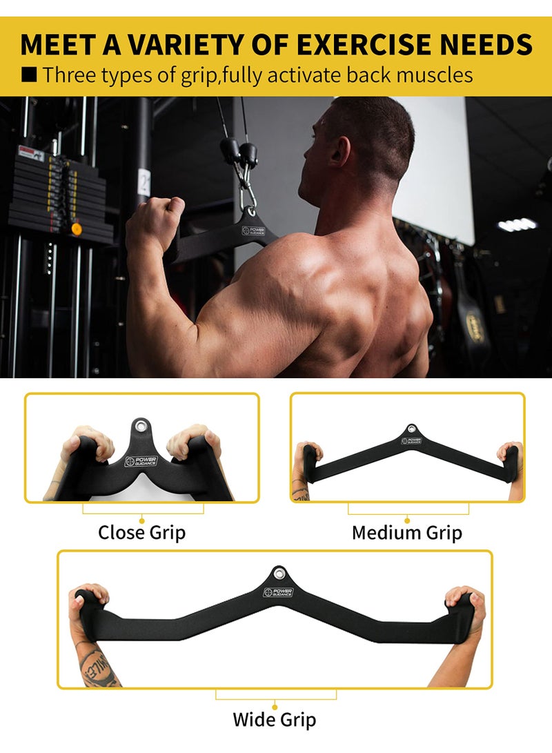 POWER GUIDANCE LAT Pulldown Attachments, Pull Down Bar with Ergonomic Handle, Cable Machine Attachments for More Effective and Less Fatigued Grip - Image 3