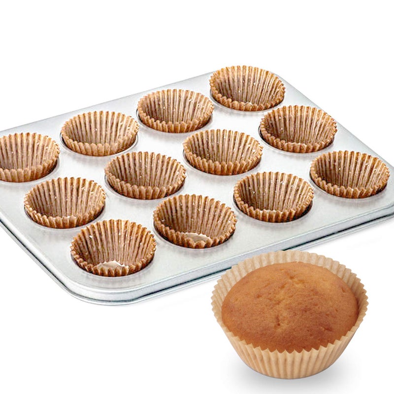 Caperci Standard Natural Cupcake Liners 500 Count, No Smell, Grease-Proof Paper Muffin Liners, Food-grade Baking Cups for Cupcakes, Muffins, Nuts - Image 4