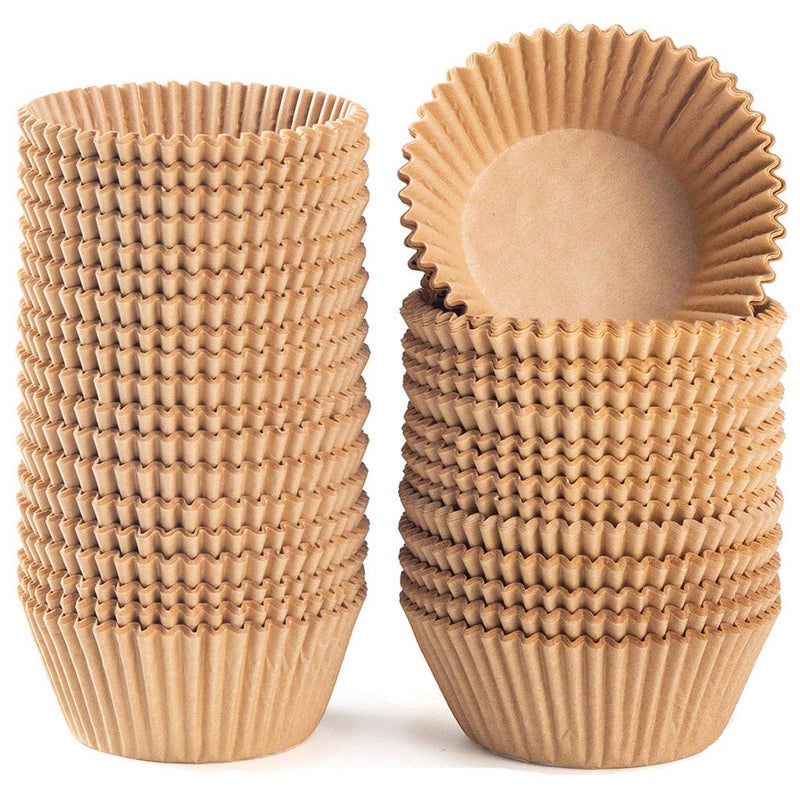 Caperci Standard Natural Cupcake Liners 500 Count, No Smell, Grease-Proof Paper Muffin Liners, Food-grade Baking Cups for Cupcakes, Muffins, Nuts - Image 1