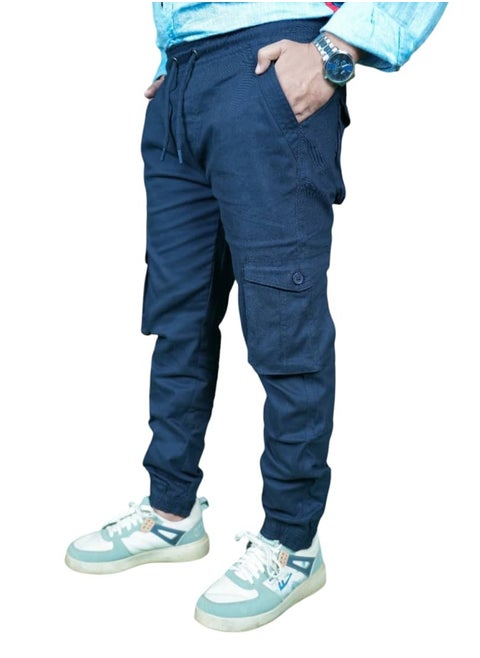 Six Pockets Long Cargo Pants.Elasticated Waist.Elasticated Hem.Spandex Fabrics.Useable for Unisex.