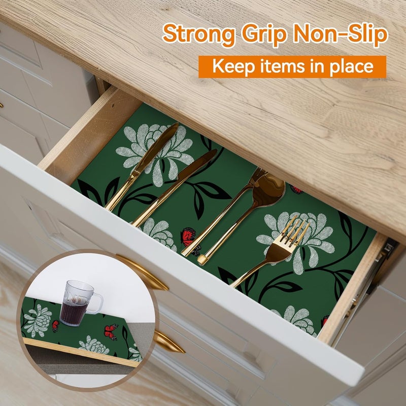 Vocal Store Anti-Slip Kitchen Cabinet Drawer Shelf Mat Liner Sheets Textured Multipurpose 5 Meter Roll, Green - CDOJ9-P37-5M - Image 2