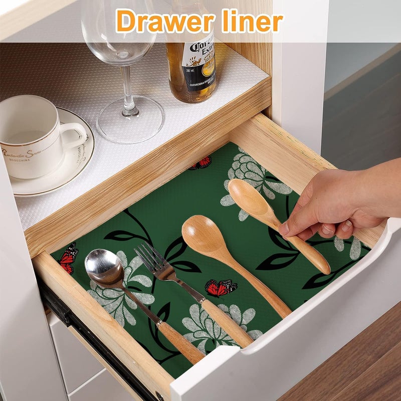 Vocal Store Anti-Slip Kitchen Cabinet Drawer Shelf Mat Liner Sheets Textured Multipurpose 5 Meter Roll, Green - CDOJ9-P37-5M - Image 5