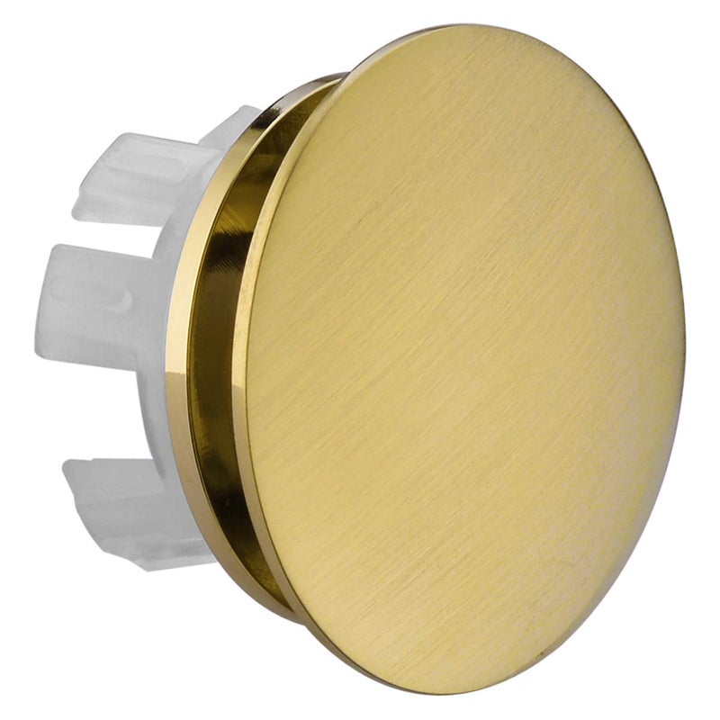 Orhemus Solid Brass Sink Overflow Cap Round Hole Cover for Bathroom Basin Brushed Brass Gold Finished