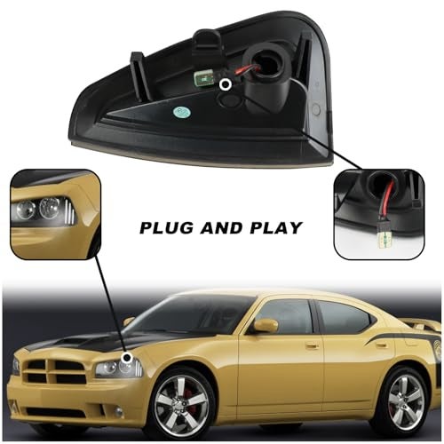 KEEGTBOX Smoke White Side Marker Light Compatible with Dodge Charger Daytona SE R/T SRT8 SXT 2006-2010 Front Corner Side Turn Signal Indicator Lights Accessories - Image 4