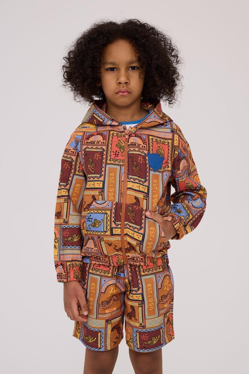 Nebbati Bg Store Boy Patterned Tracksuit Top - Image 2