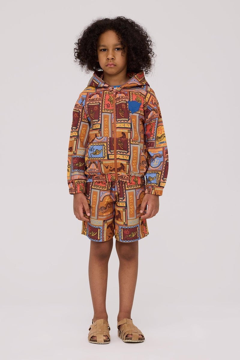 Nebbati Bg Store Boy Patterned Tracksuit Top - Image 1