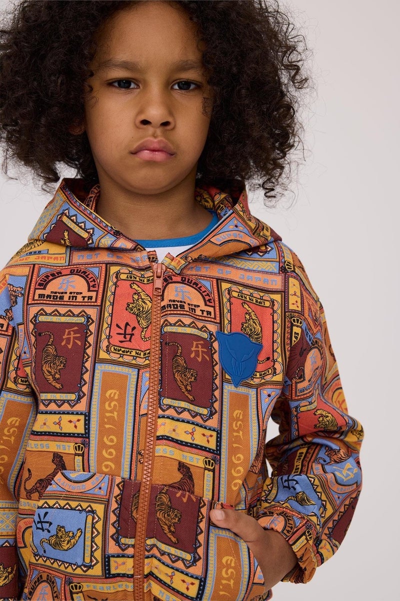 Nebbati Bg Store Boy Patterned Tracksuit Top - Image 3