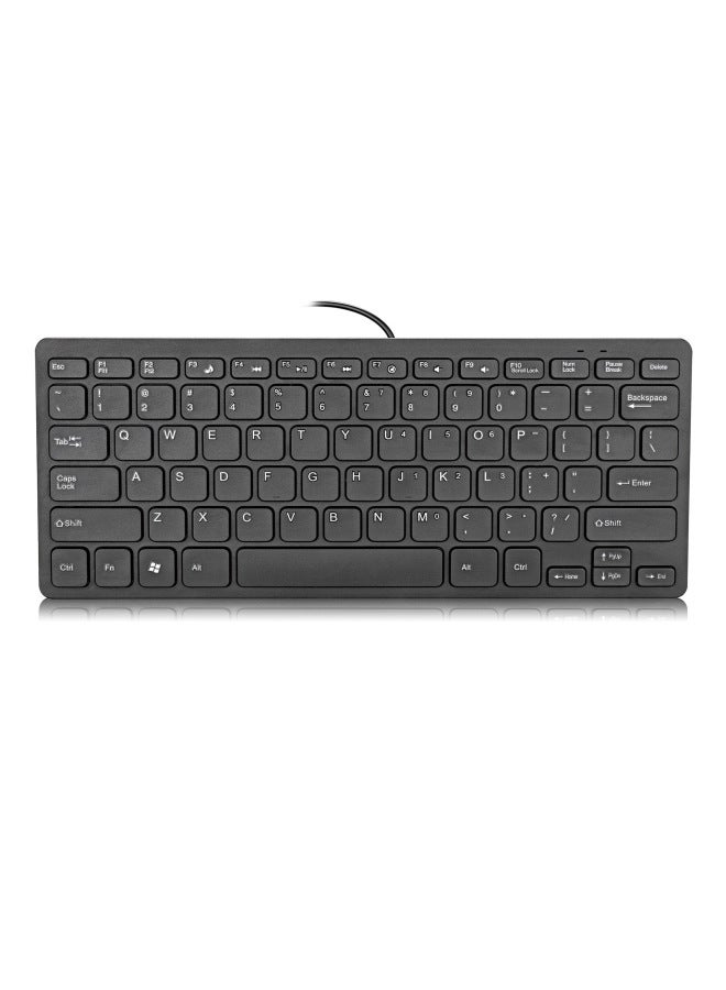 Chocolate Ultra Thin USB Mini Wired Keypad Business Computer Office PC Keyboard Wholesale-Color:Blue