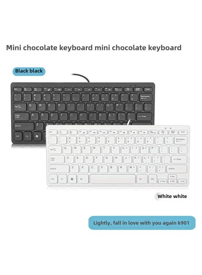 Chocolate Ultra Thin USB Mini Wired Keypad Business Computer Office PC Keyboard Wholesale-Color:Blue