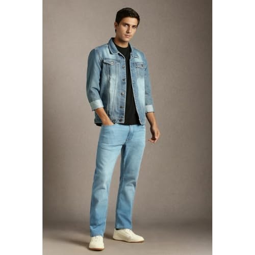 Louis Philippe Men Light Blue Light Slim Fit Jeans - Image 5