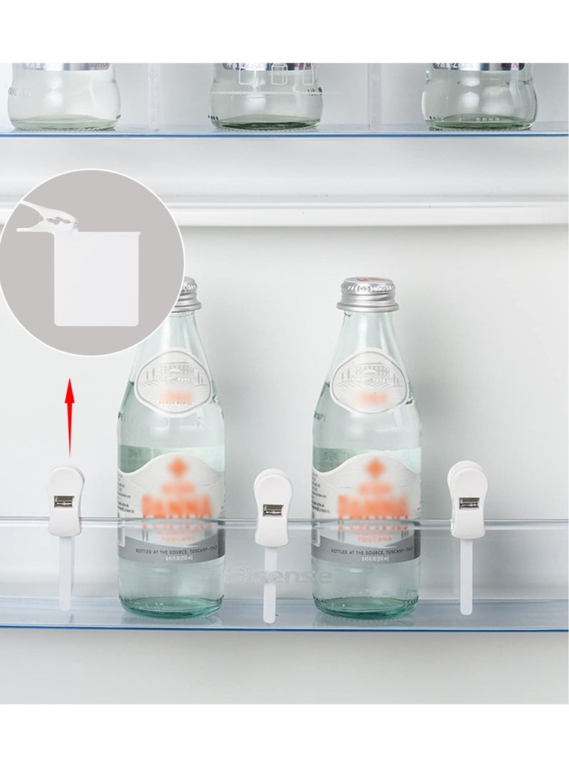 KASTWAVE - Fridge Divider, 10 Pack Refrigerator Door Organizer, Drawer Adjustable Separators, with Clips Drawer Adjustable Separators for Home Kitchen Office Supplies Tidy (White) - Image 1
