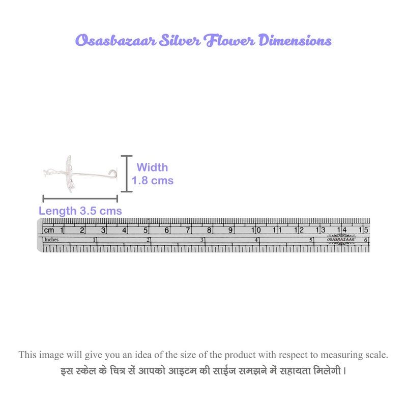 Osasbazaar Pure Silver Artificial Flowers for Puja Temple at Home Workplace and Gifting 9799 Pure BIS Hallmarked Silver 6 Pieces - Image 5