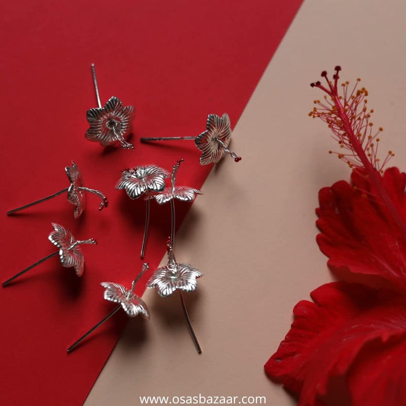 Osasbazaar Pure Silver Artificial Flowers for Puja Temple at Home Workplace and Gifting 9799 Pure BIS Hallmarked Silver 6 Pieces - Image 2