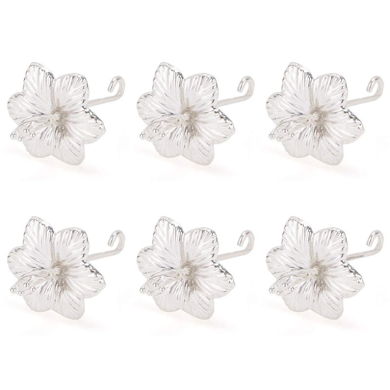 Osasbazaar Pure Silver Artificial Flowers for Puja Temple at Home Workplace and Gifting 9799 Pure BIS Hallmarked Silver 6 Pieces - Image 1