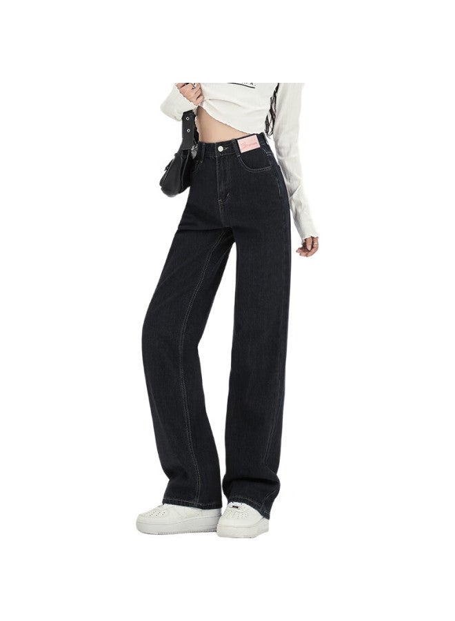 EPTISON Comfortable Simple Spring Draping Floor-Length Wide-Leg Pants, Women'S Jeans, Slimming Versatile Trousers For Women - Image 2