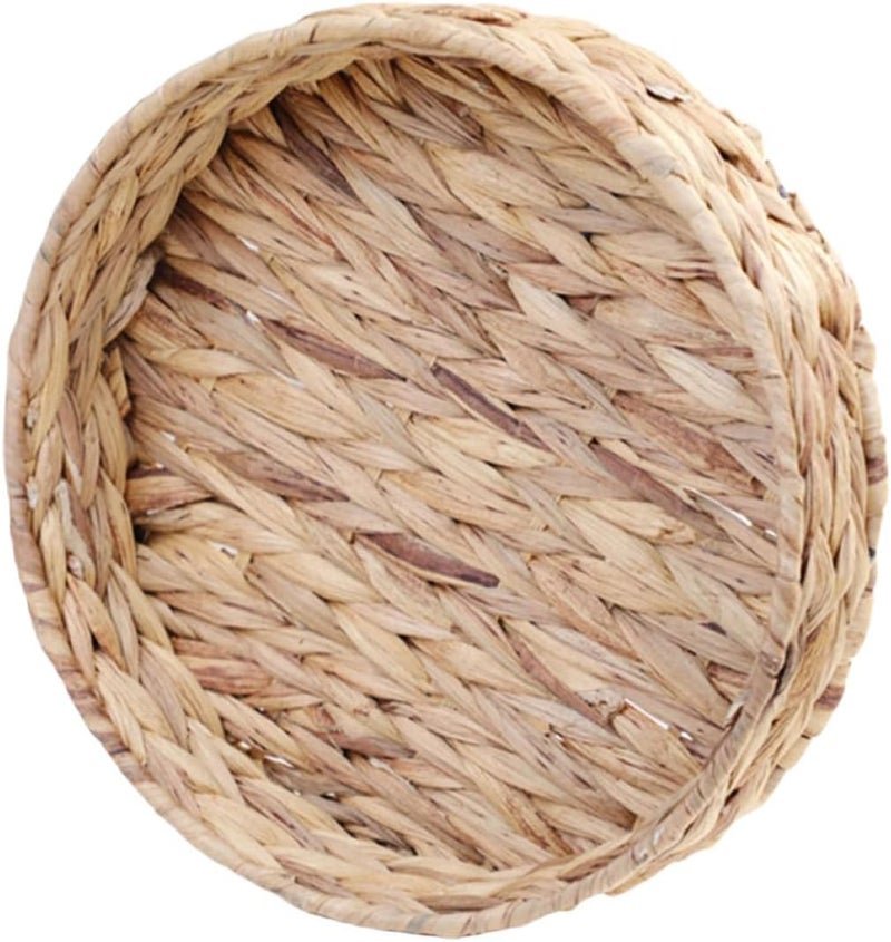 GANAZONO Pastoral Style Woven Snack Storage Basket Small round Fruit Container Basket for Picnic and Kitchen Organization - Image 1
