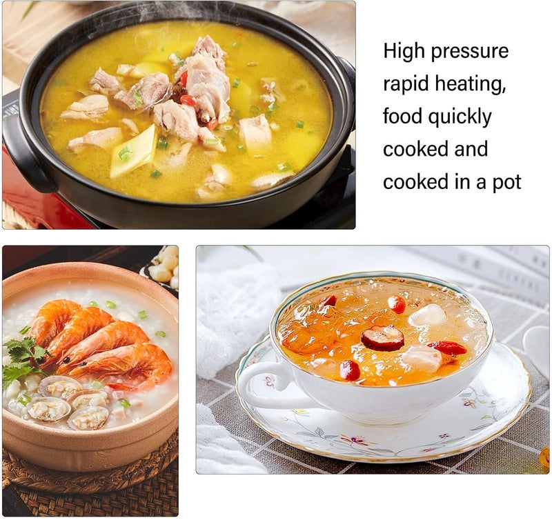 Jiawu Small Pressure Cooker, 3 Liter Stainless Steel Pressure Cooker, Pressure Pot, Even Heat Distribution, Mini Pressure Cooker for Gas Stove Induction Cooker - Image 5